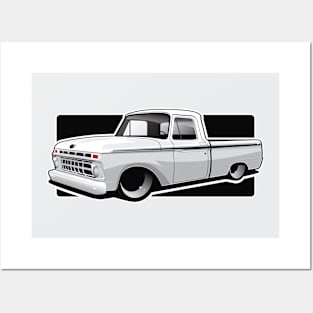 1961-66 fourth gen truck corner mint BW Posters and Art